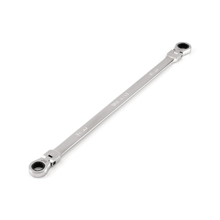 Tekton 13 x 15 mm Long Flex Head 12-Point Ratcheting Box End Wrench WRB36413